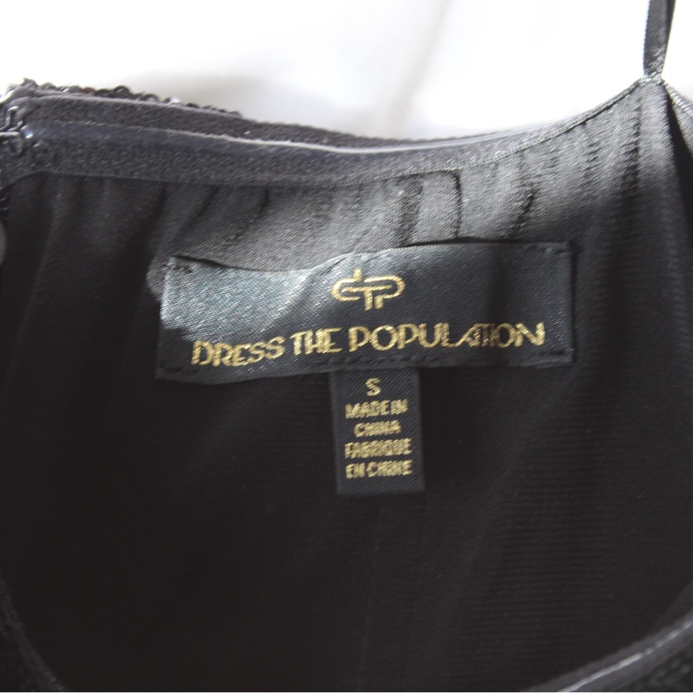 Dress the Population Elegant Black Strapless Sequin Dress – Size S - Picture 5 of 6